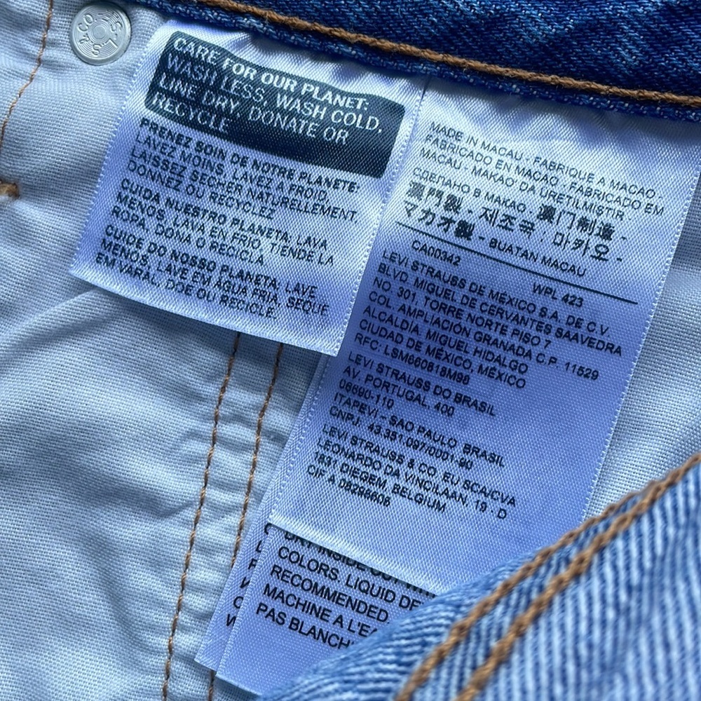 Levis Jeans Denim Button Fly Cut off Distressed Size 30 501 Shorts - Picture 5 of 9